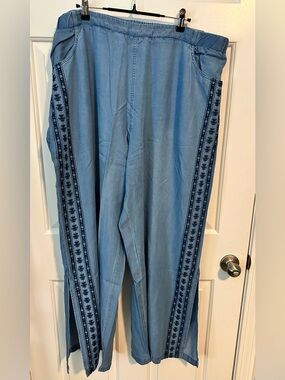 Soft Surroundings Boho Chic Wide Leg Jeans